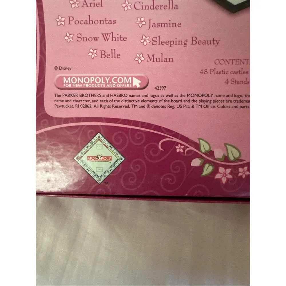 Monopoly Junior Disney Princess Edition (Parker Brothers, 2004)-USED